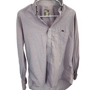 Perlis Purple Pinstripe Button-Down Shirt — Men’s Small